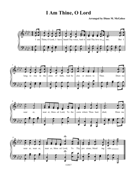 I Am Thine, O Lord (arr. Diane M. McGahee)