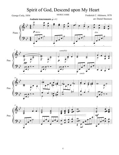 Spirit of God, Descend upon My Heart (arr. Daniel Steenson)