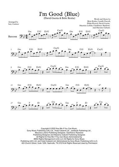 I'm Good (blue) (arr. Iury Cardoso)