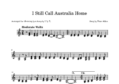 I Still Call Australia Home (arr. Lily T.)
