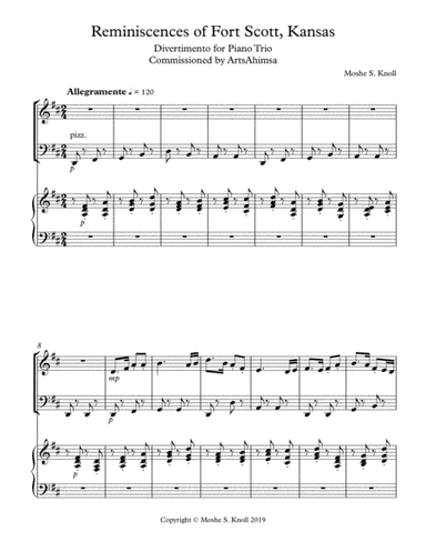 Reminiscences of Fort Scott Kansas for Piano Trio