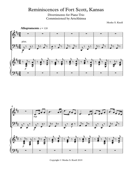 Reminiscences of Fort Scott Kansas for Piano Trio