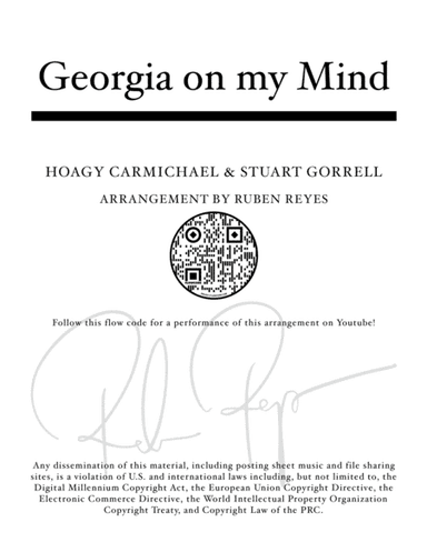 Georgia On My Mind (arr. Ruben Reyes)