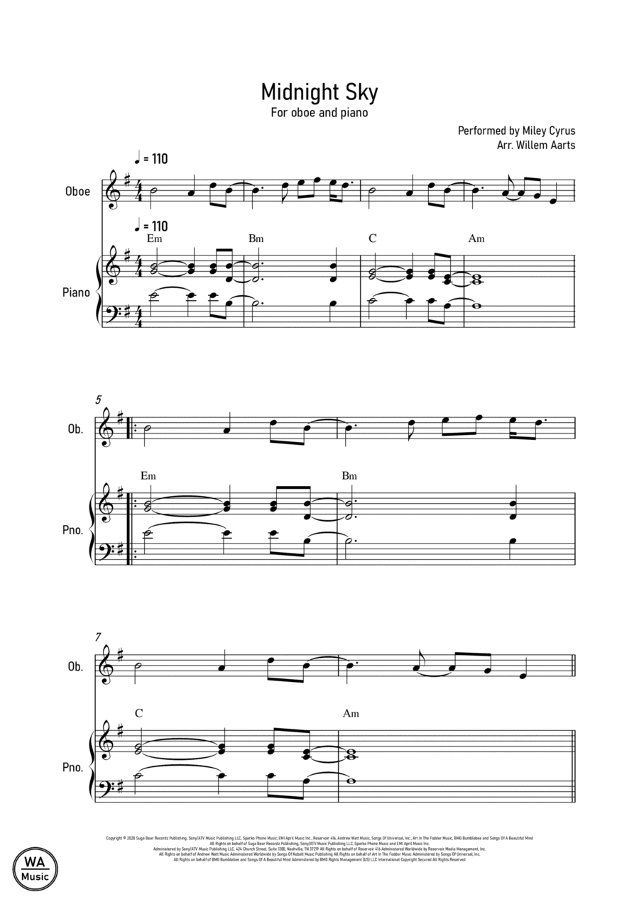 Midnight Sky (arr. Willem Aarts)