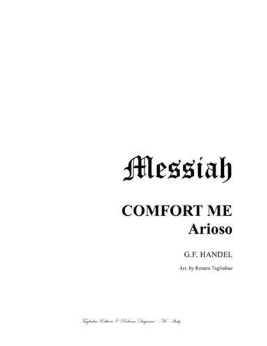 COMFORT ME - Messiah - For Tenor and Org. 3 staff (arr. Renato Tagliabue)
