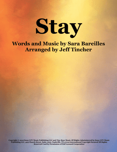 Stay (arr. Jeff Tincher)