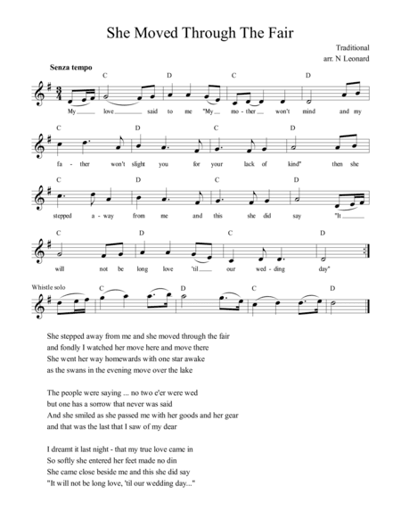 She Moved Through The Fair (arr. Nicole Leonard)