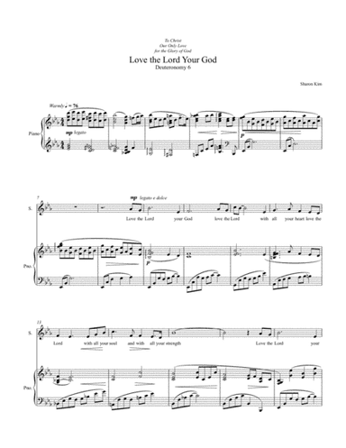 Love the Lord Your God for Voice Solo (Soprano)