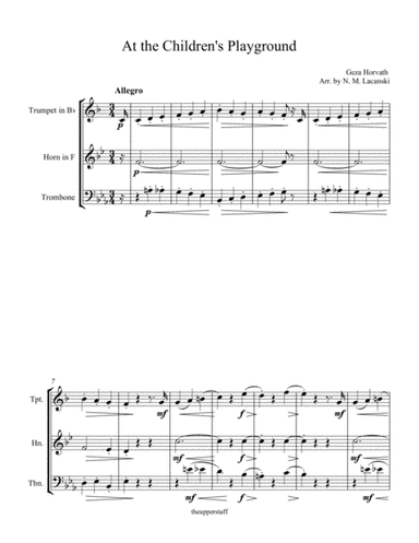 At the Children's Playground (arr. Nick Lacanski)