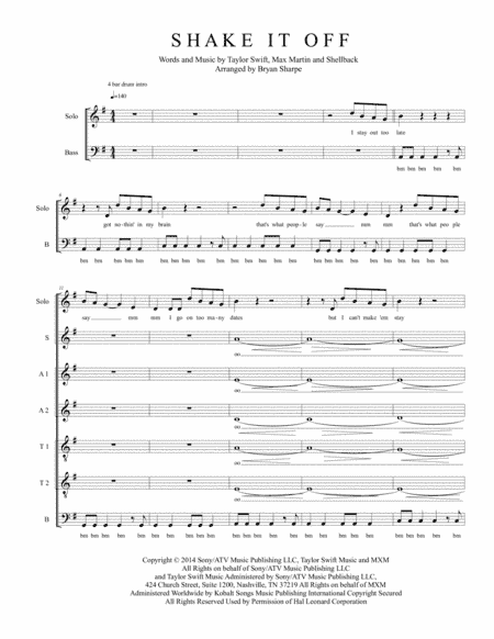 Shake It Off (arr. Bryan Sharpe)