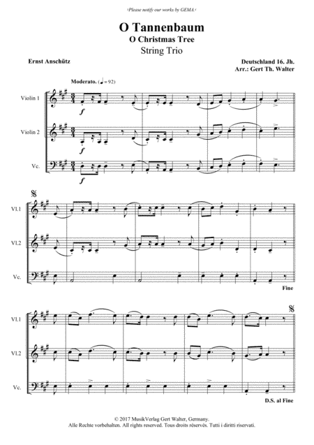 O Christmas Tree (arr. Gert Th. Walter)