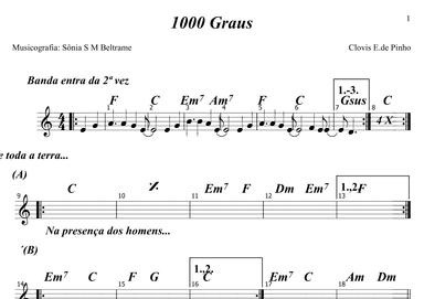 1000 Graus (arr. Sônia S M Beltrame)