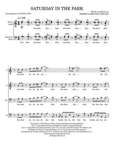Saturday In The Park (arr. Nick Luna)