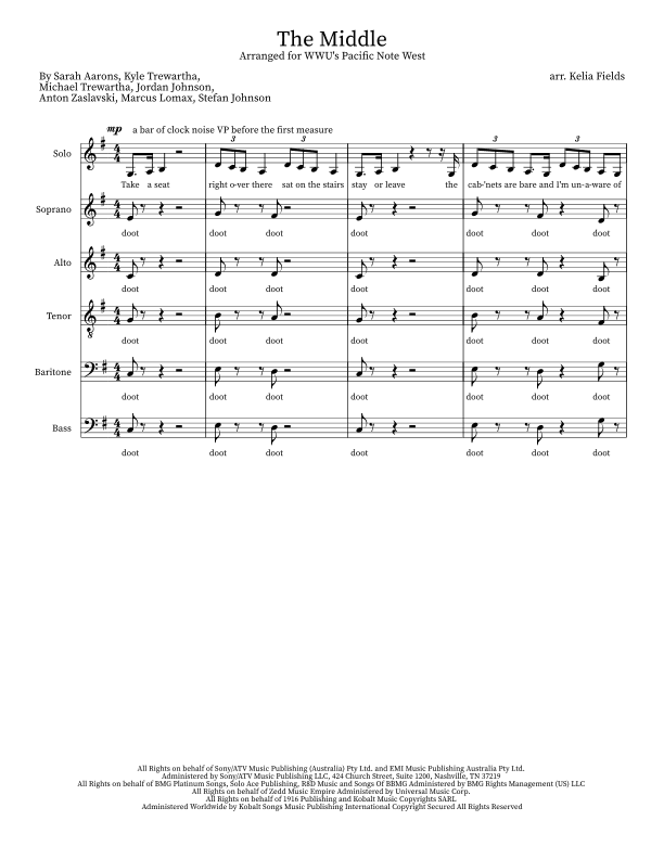 The Middle (arr. Kelia Fields)