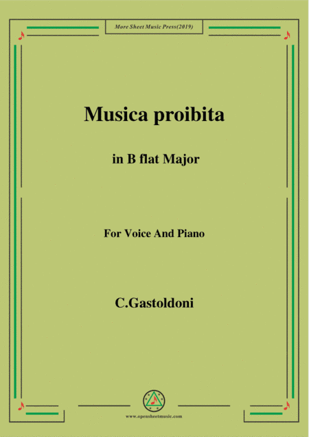 Gastoldoni-Musica proibita in B flat Major (arr. Open Cloud)
