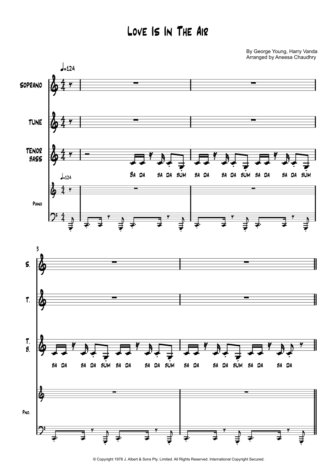 Love Is In The Air (arr. Aneesa Chaudhry)