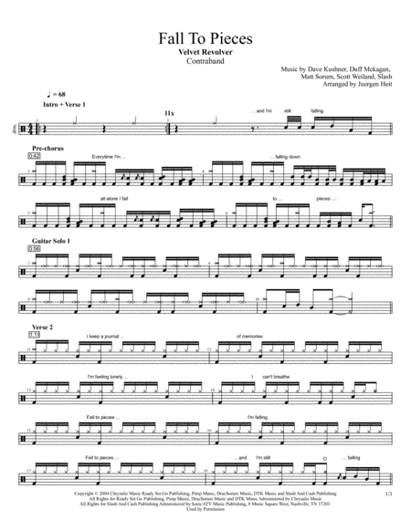 Fall To Pieces (arr. Juergen Heit)