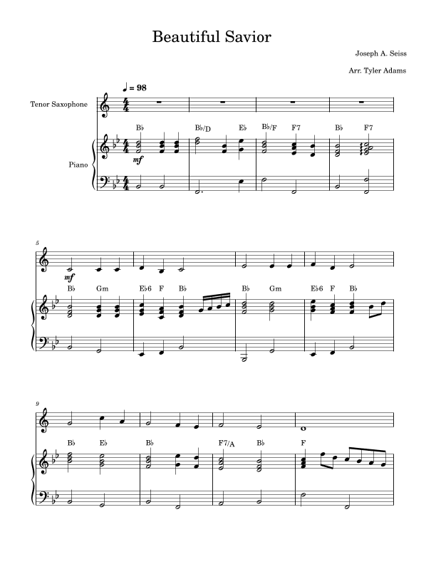 Beautiful Savior (arr. Tyler Adams)