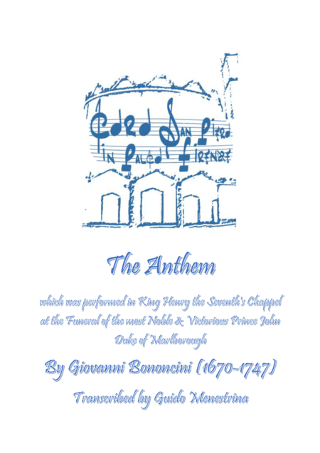 Giovanni Bononcini - Anthem (for the Funeral of John Duke of Marlborough) (arr. Guido Menestrina)