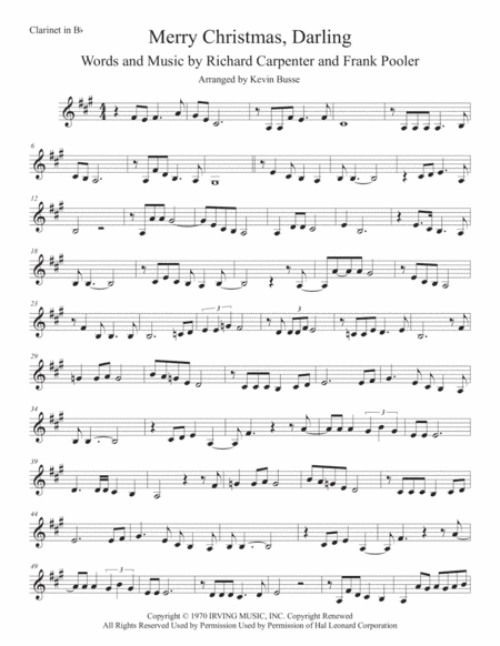 Merry Christmas, Darling (arr. Kevin Busse)