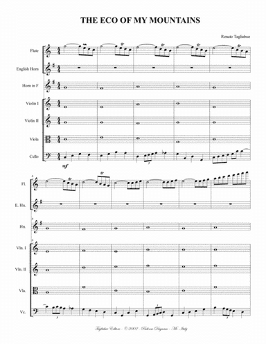 THE ECO OF MY MOUNTAINS - Tagliabue - Trio