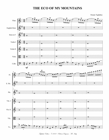 THE ECO OF MY MOUNTAINS - Tagliabue - Trio