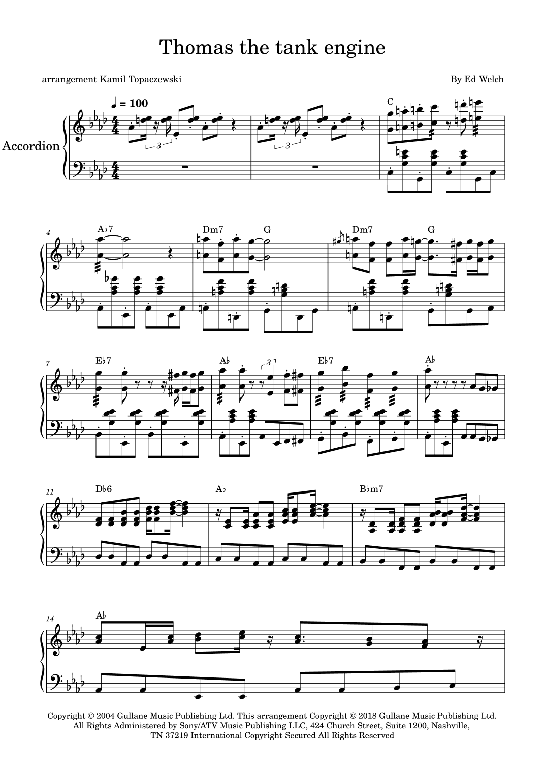 Thomas The Tank Engine (main Title) (arr. Kamil Topaczewski)
