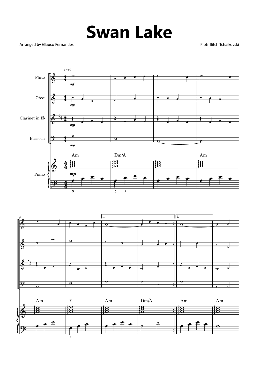 Swan Lake (arr. Glauco Fernandes)