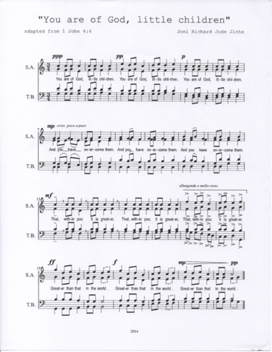 You are of God, little children (SATB)