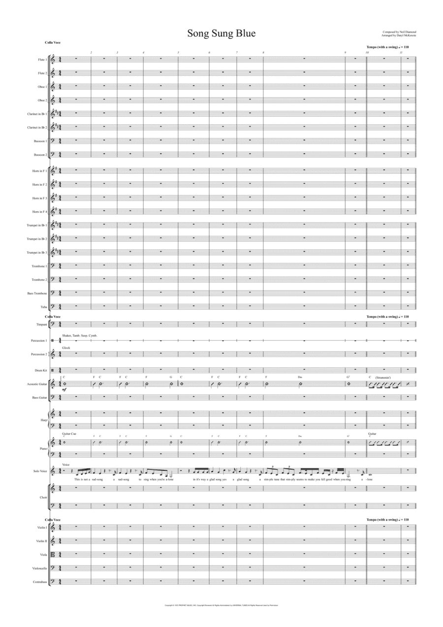 Song Sung Blue (arr. Daryl McKenzie)