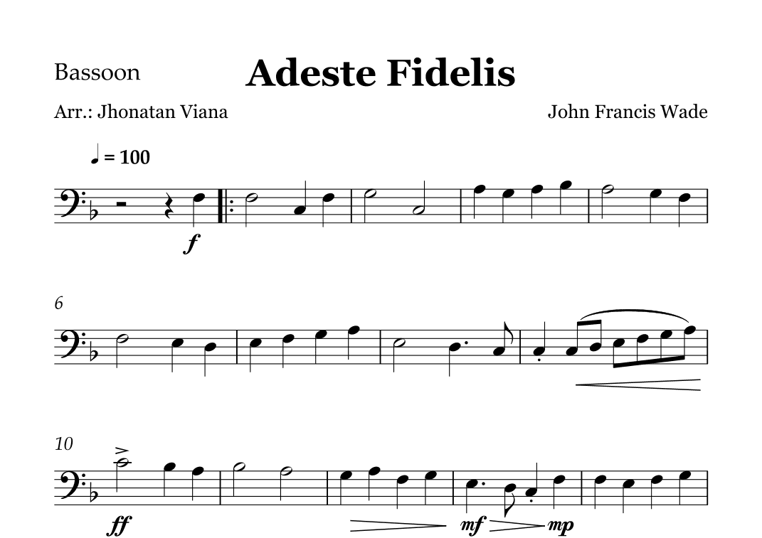 Adeste Fidelis (arr. Jhonatan Lucio Viana)