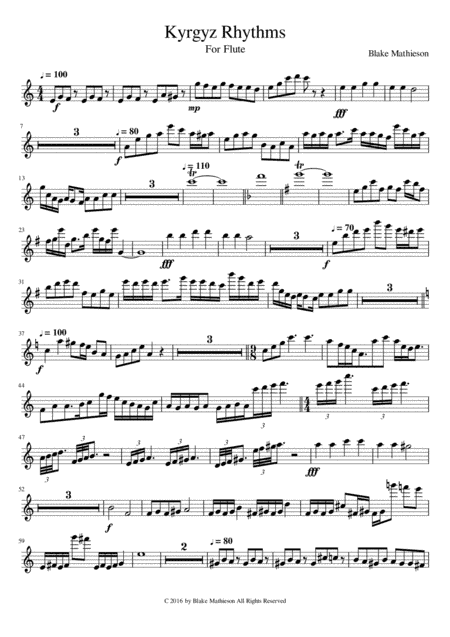 Kyrgyz Rhythms for Flute