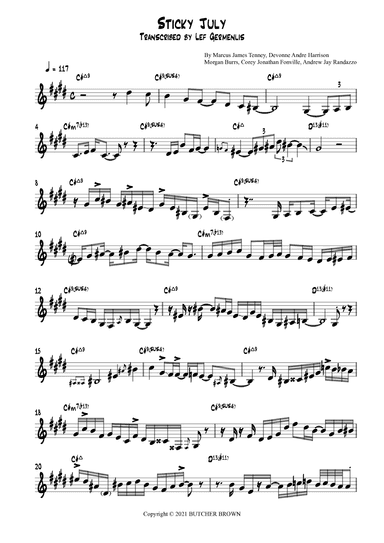 Sticky July (arr. Lef Germenlis)