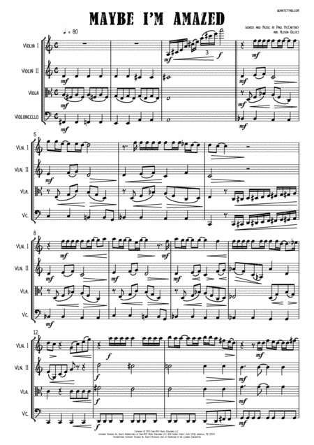 Maybe I'm Amazed (arr. Alison Gillies)