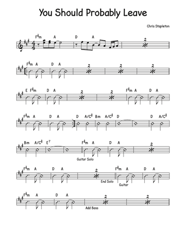 You Should Probably Leave (arr. David M Fagnant)