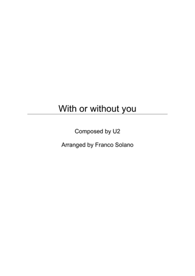 With Or Without You (arr. Franco Solano)