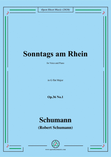 Schumann-Sonntags am Rhein,Op.36,No.1 in G flat Major (arr. MSM)