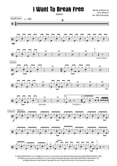 I Want To Break Free (arr. Ben Garraway)