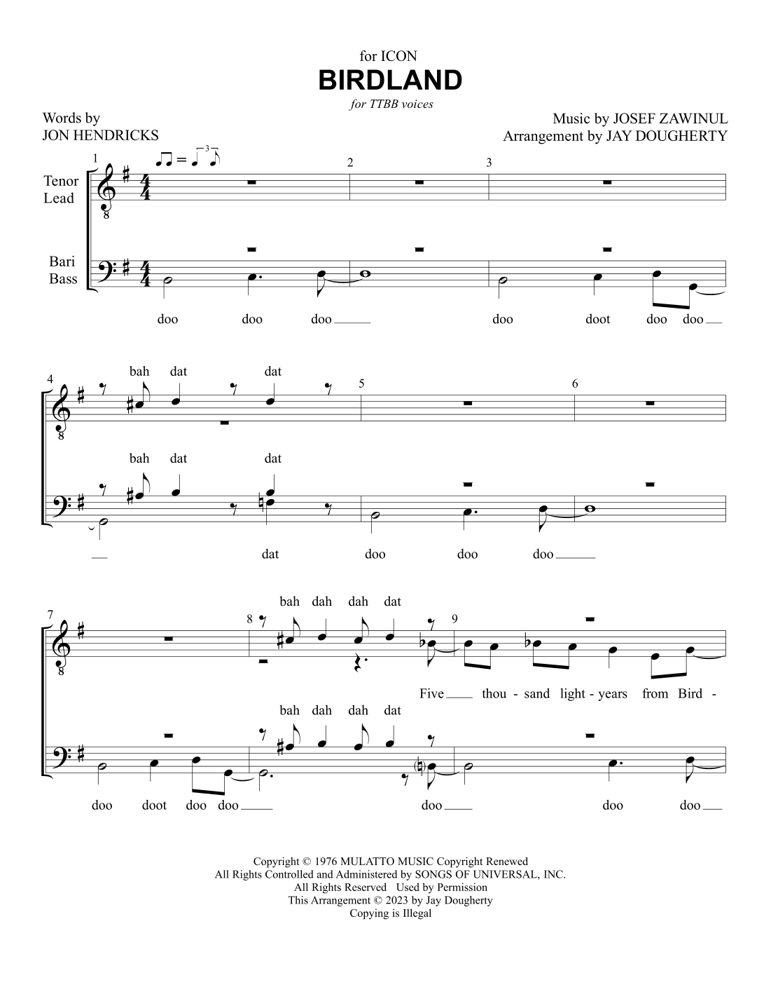 Birdland (arr. Jay Dougherty)