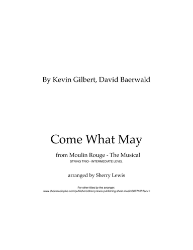 Come What May (arr. Sherry Lewis)