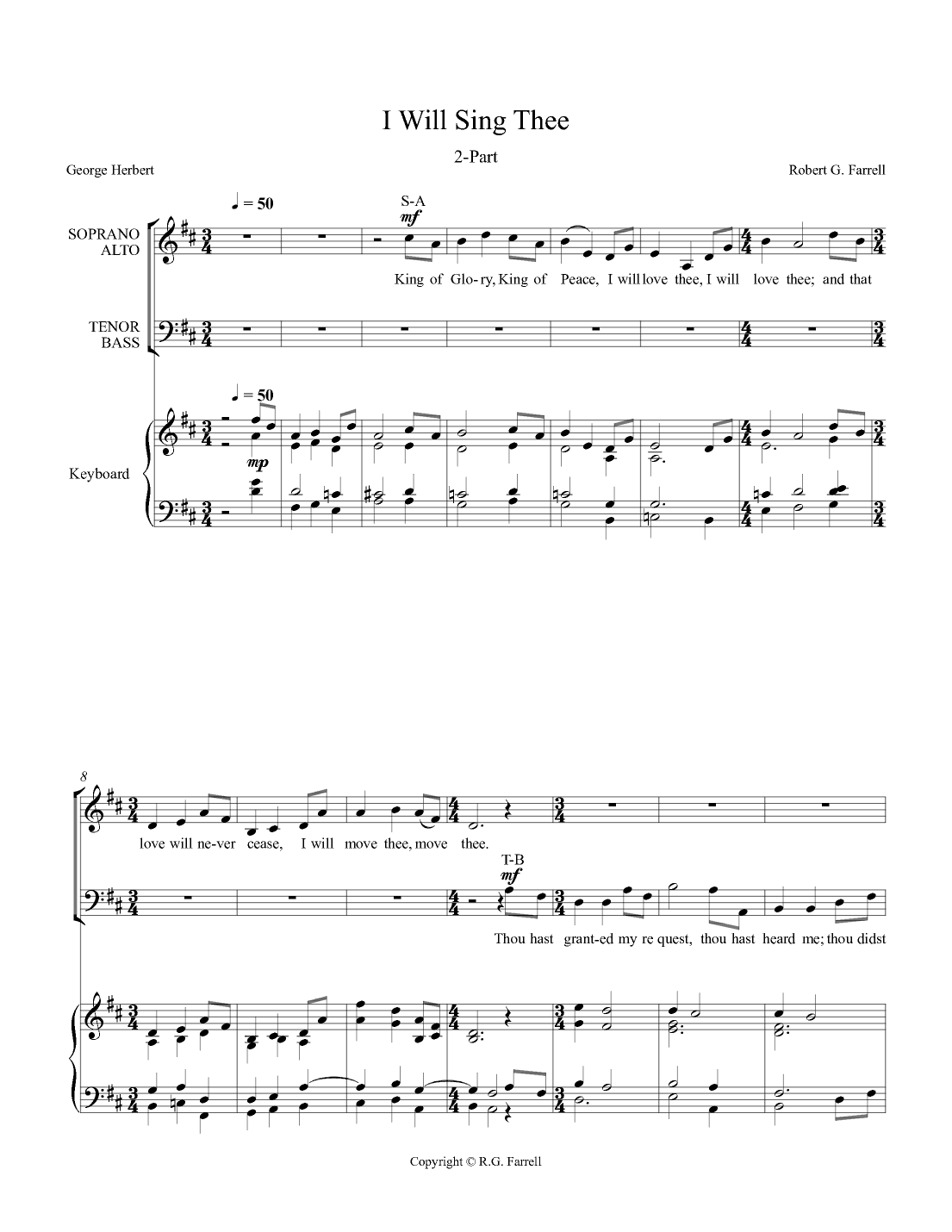 I Will Sing Thee