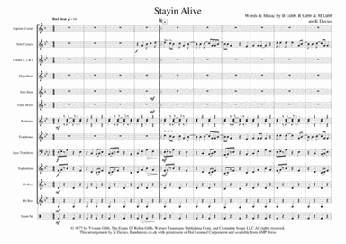 Stayin' Alive  from the Motion Picture SATURDAY NIGHT FEVER (arr. K Davies)