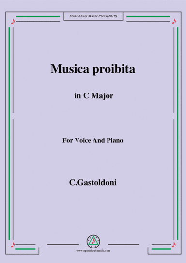Gastoldoni-Musica proibita in C Major (arr. MSM)