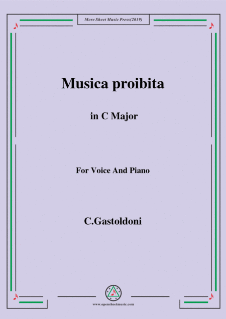 Gastoldoni-Musica proibita in C Major (arr. MSM)