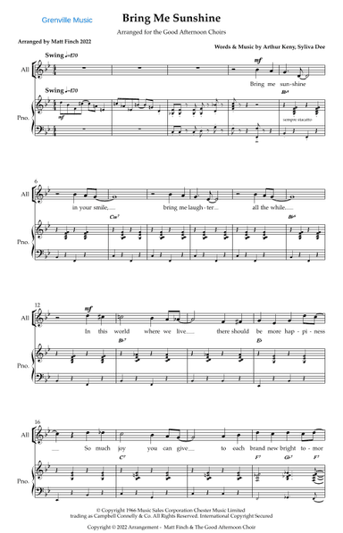 Bring Me Sunshine (arr. Grenville Music and Matt Finch)