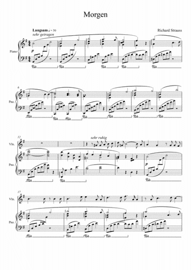Richard Strauss - Morgen (Violin Solo) (arr. André Laitano)