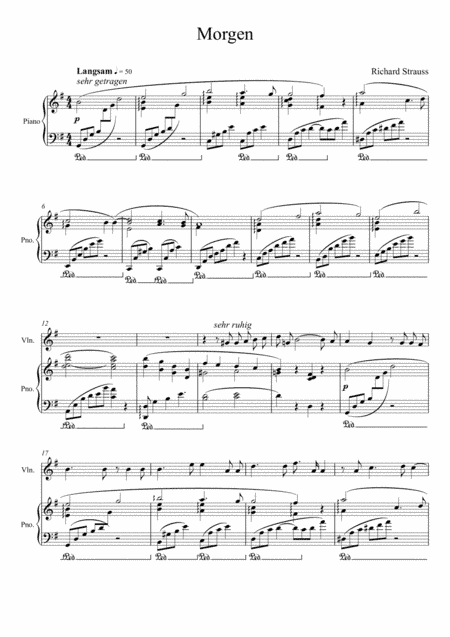 Richard Strauss - Morgen (Violin Solo) (arr. André Laitano)