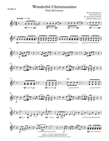 Wonderful Christmastime (arr. Lorento Golofeev)