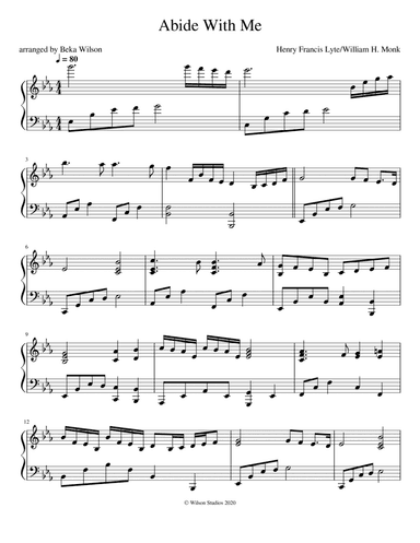Abide With Me--piano solo (arr. Beka Wilson)