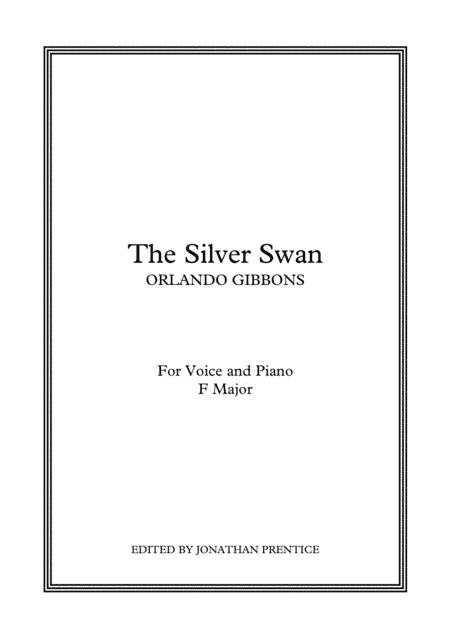 The Silver Swan (F Major) (arr. Jonathan Prentice)